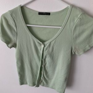 mint green brandy Melville crop top